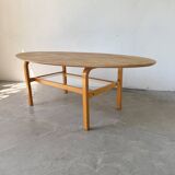 Oval coffee table beech 1980 Aalto Ikea