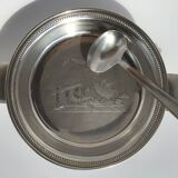 Baby plate silver metal spoon silver 30s
