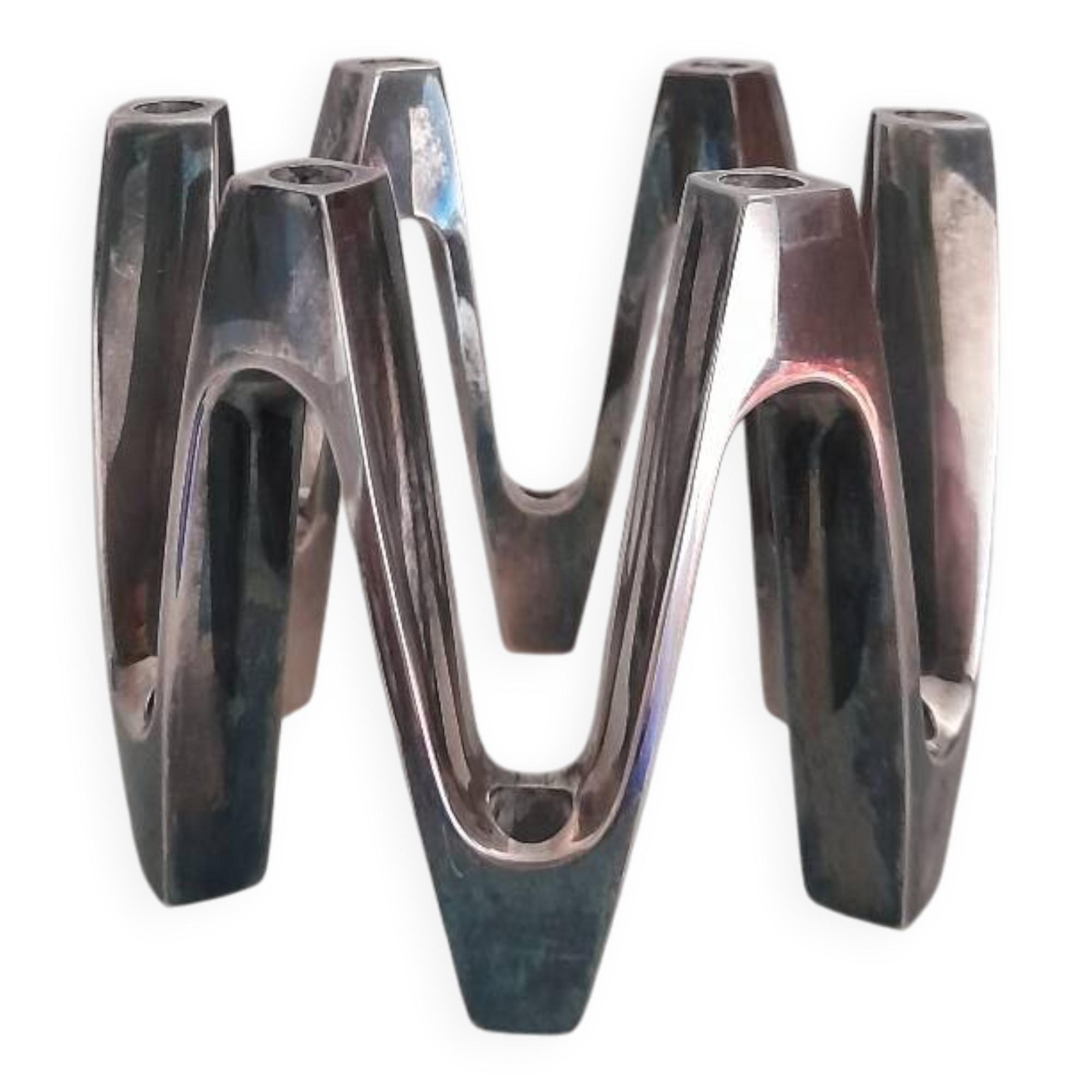 Crown candlestick by Jens Quistgaard, silver-plated metal, 1960s