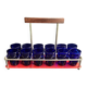 Blue liqueur glass set