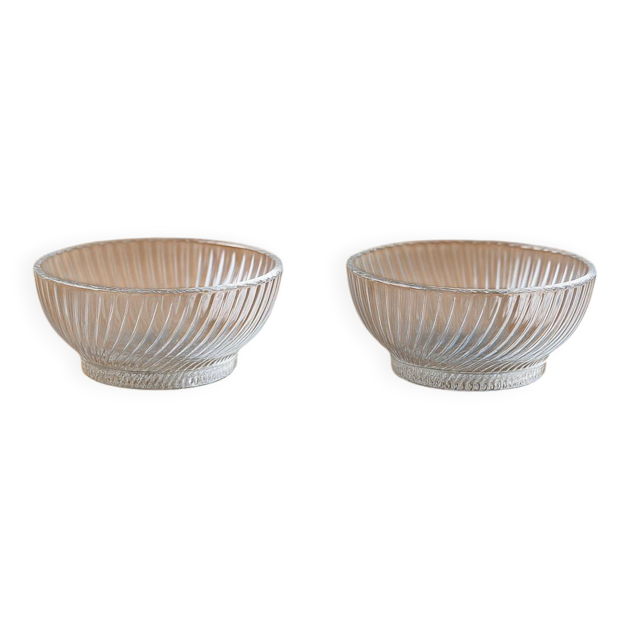 Lot de 2 coupelles en verre vintage