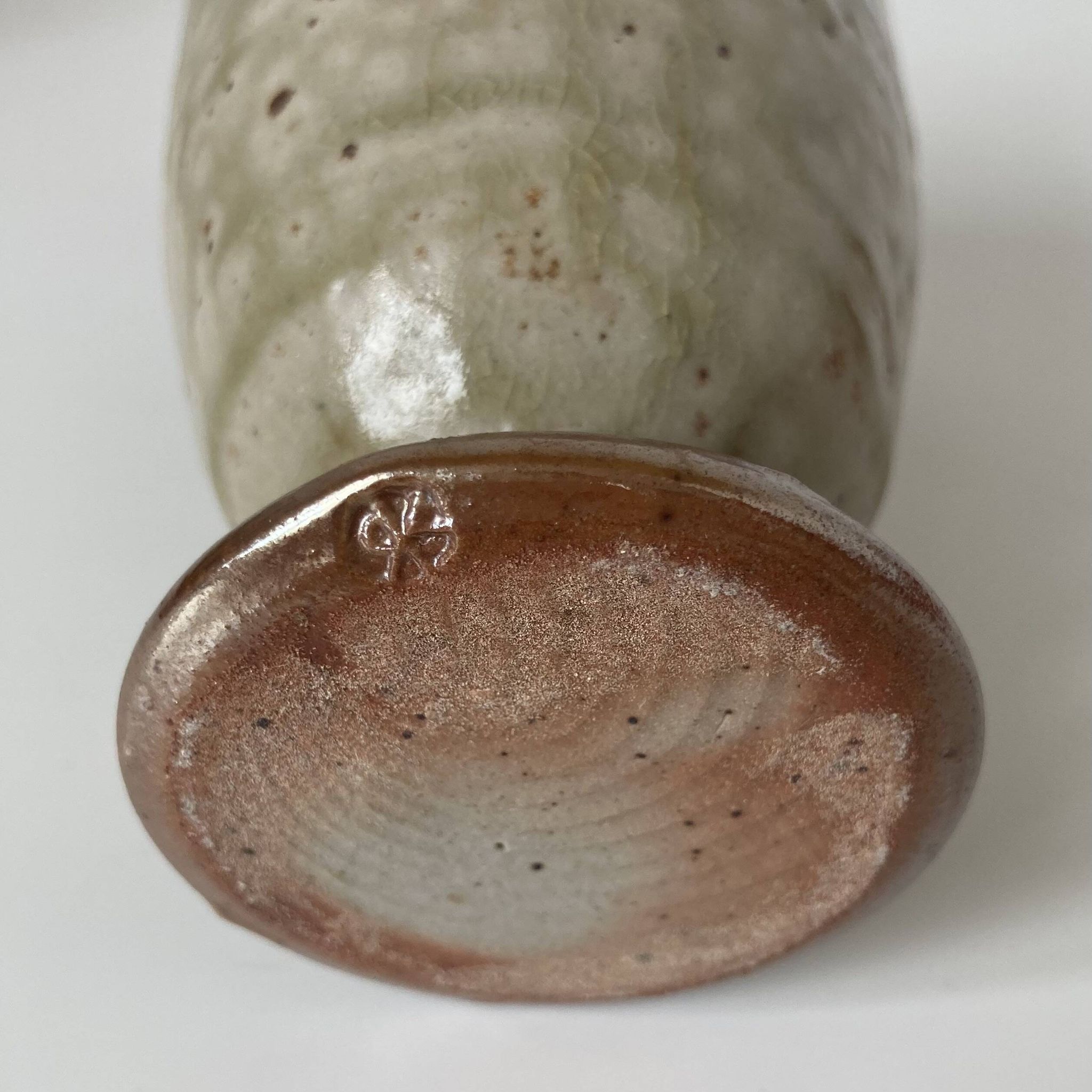 Trio of glazed stoneware vases from La Borne by Christine Pedley
