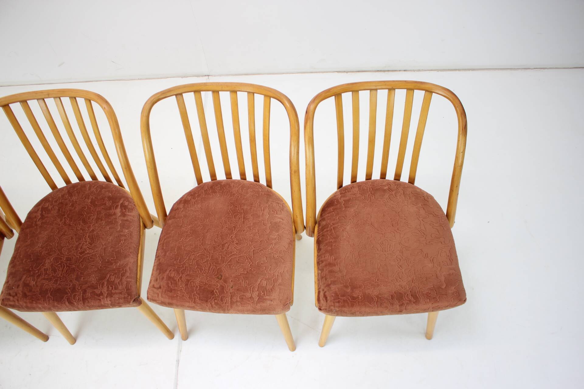 1960s Antonin Suman Beech Dining Chairs, Set of 4