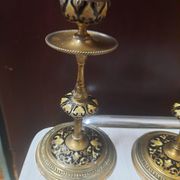 Pair of gilded bronze candlesticks Napoleon III