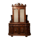 Important two-body buffet from a hunting lodge in carved walnut, Renaissance style.