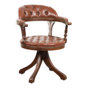 Chaise de bureau chesterfield - cuir couleur