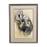 Manolo Ruiz-Pipó (1929-1998), Biotin Couple, watercolor and gouache, 1959