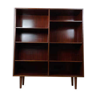 Bibliothèque Omann Jun scandinave vintage en acajou, années 60