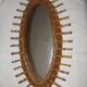 Mirror oval rattan bamboo sun 38x68cm