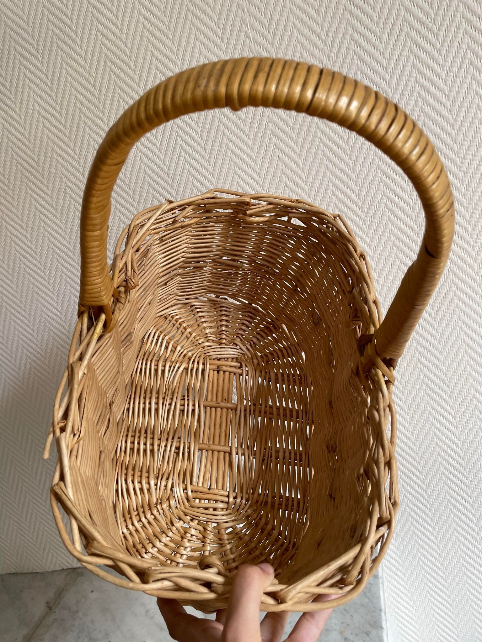 Panier beige osier