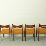Set of 4 vintage teak armchairs, 1960s