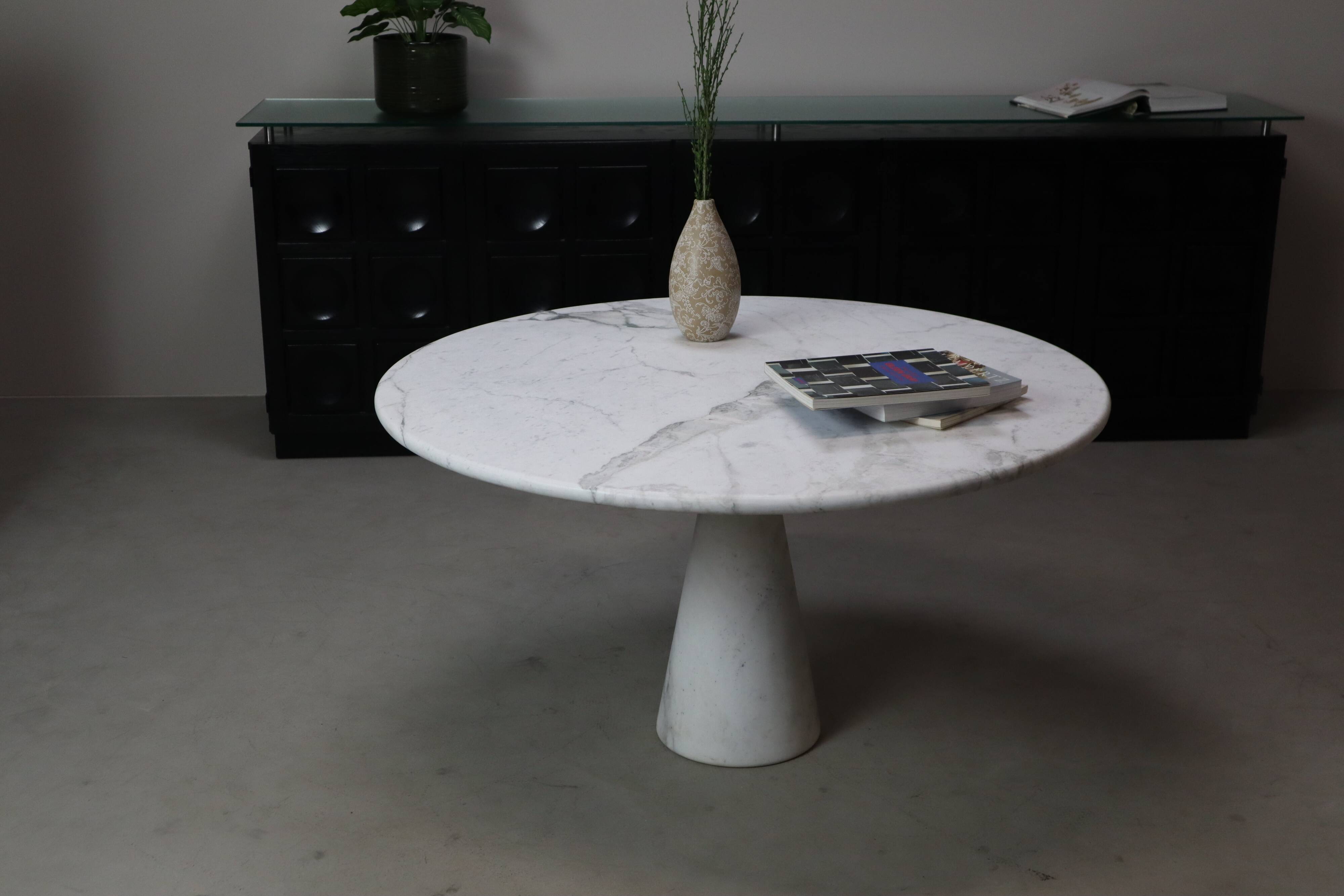 Angelo Mangiarotti ‘M1’ Dining Table in Solid Carrara Marble
