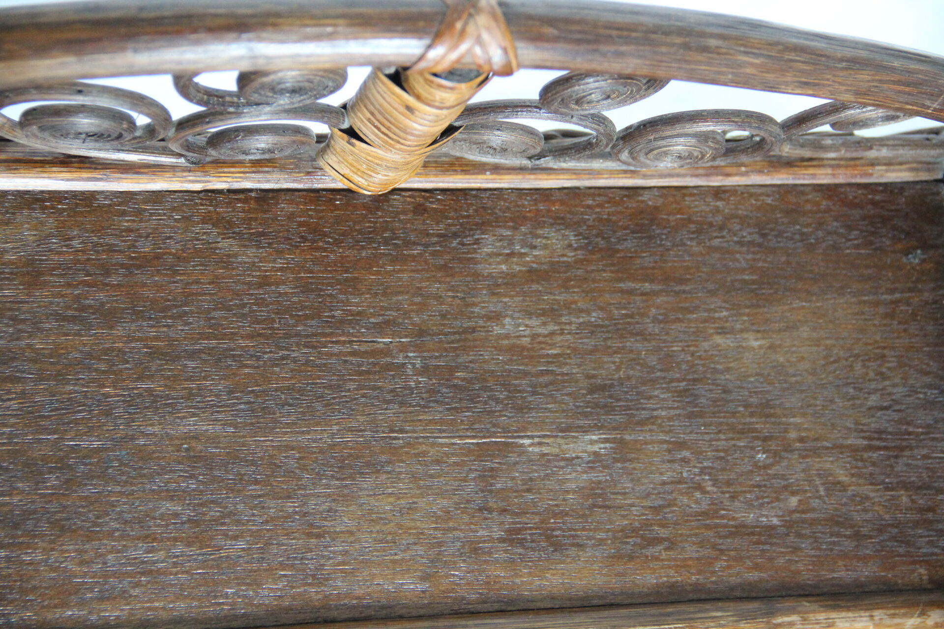 Bamboo and rattan wood shelf