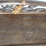 Bamboo and rattan wood shelf