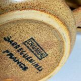 Set coffee cups Sarreguemines sugar bowl and vintage milk pot service"Cottage"