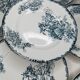 Series of 6 flat plates Saint Armand "poppy"