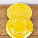 4 flat plates ocher yellow