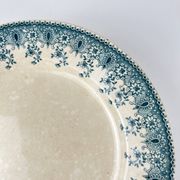 Low fruit bowl in blue iron earth, Jules Etienne, Paris, 19th century.