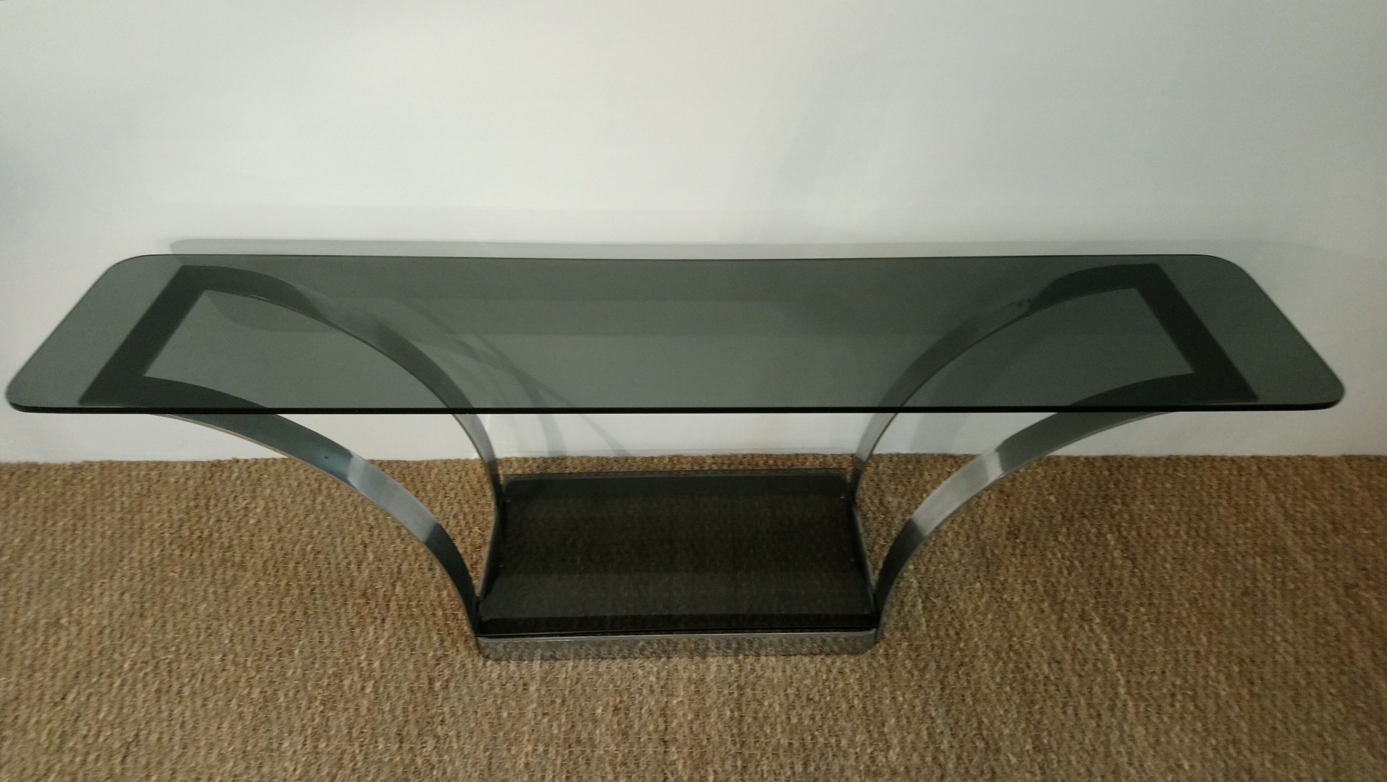 Console glass and chrome 70 years