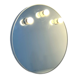 Mirror with integrated round bulbs by Gedy, 1970
