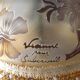 Glass lamp floral decoration Vianne ed. Suberville