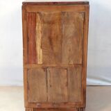 Art Deco bedside table in Burmese teak