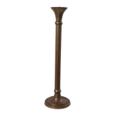 Antique patinated column decor brass candlestick empire