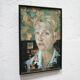 Vintage painting portrait on paper