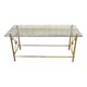 Glass and brass coffee table - 1970s