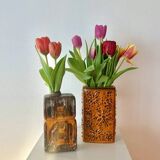 Vase Duo from the East and West German pottery history – East German pottery meets West German pottery