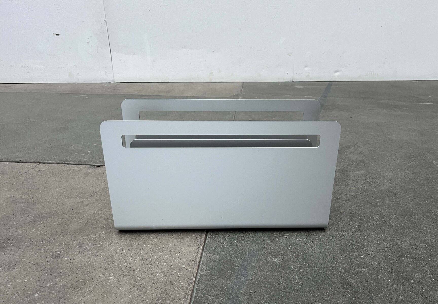 Minimalist aluminium magazine rack by Norman Foster for Helit, Germany, 1990s.