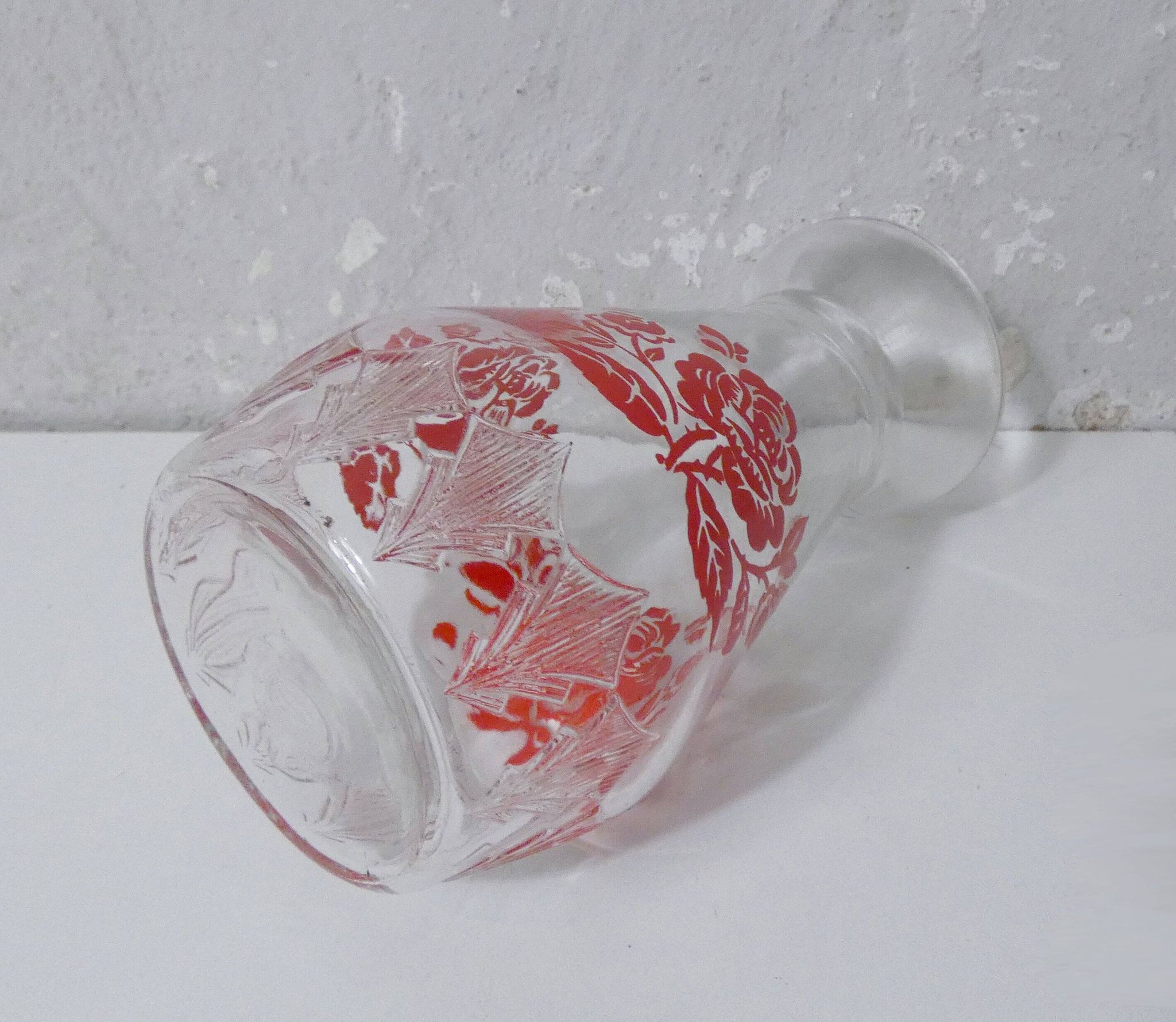 Vintage glass hyacinth bulb vase