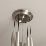 Aluminum waterfall ceiling light by Kaiser Idell / Leuchten, Germany, 1960s