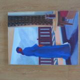 Woman canvas on balcony