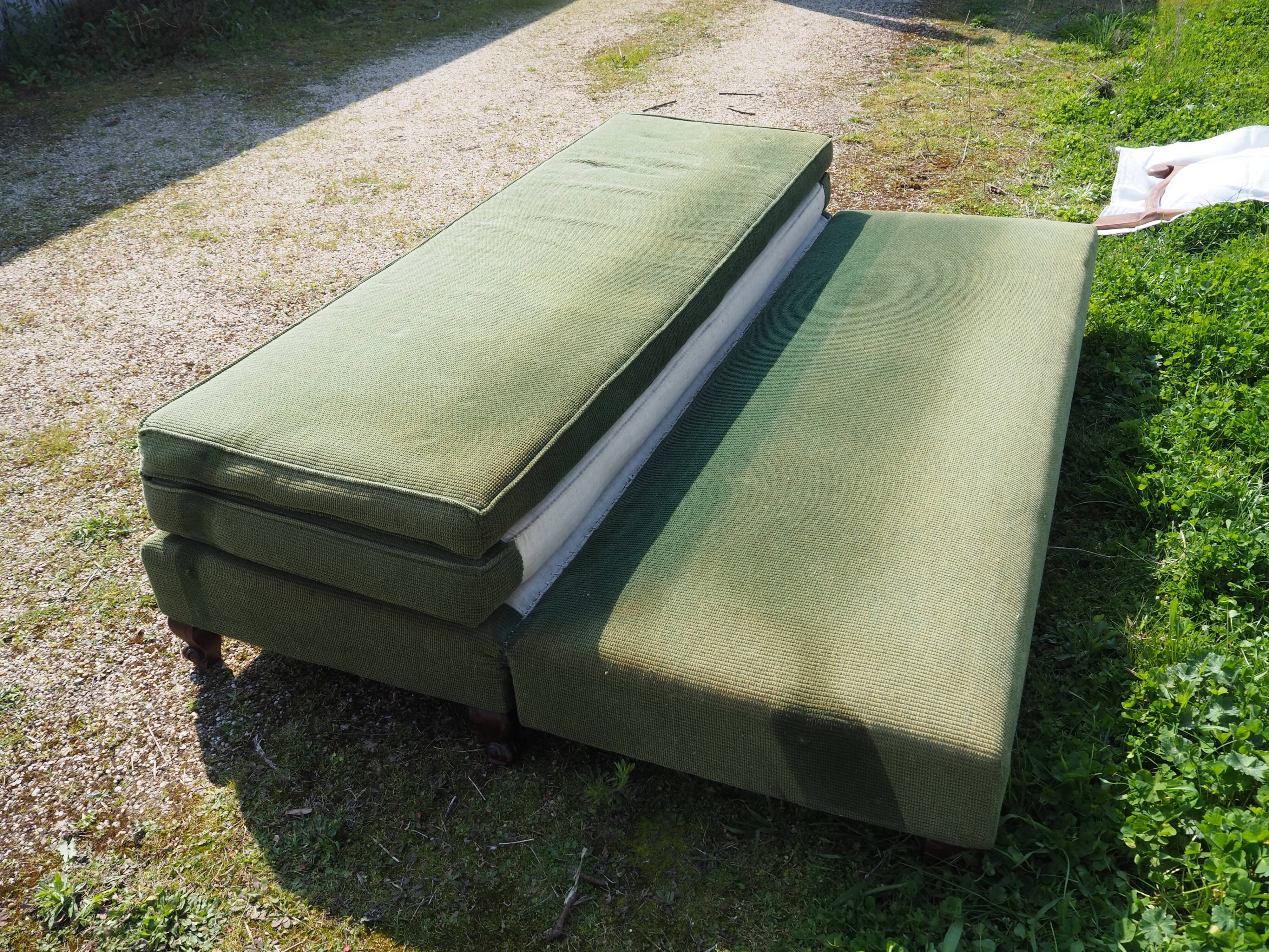 Louis XIII Style Convertible Sofa Sheep Bones