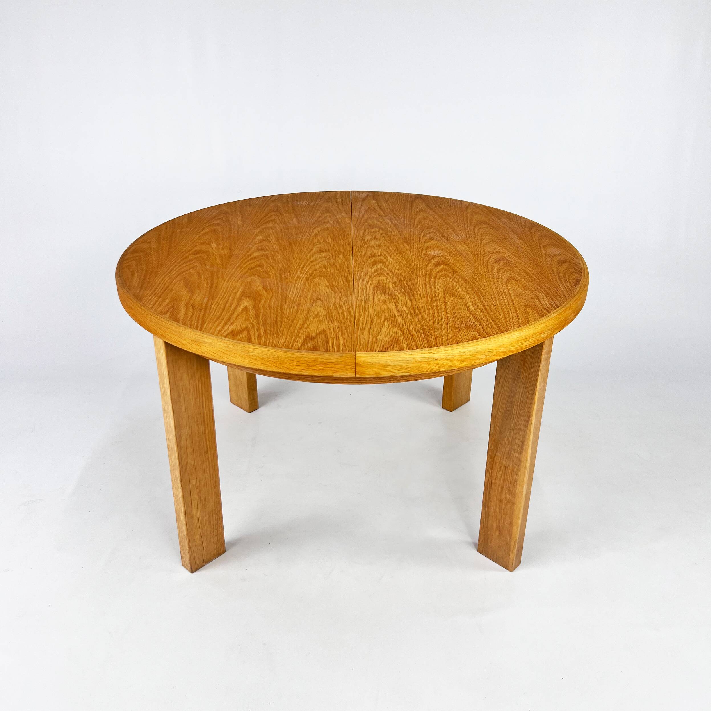 Mid Century Oak Extendable Dining Table, 1960s