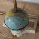 American Mappemonde lamp signed 50s