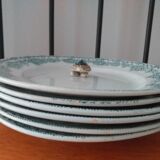 Porcelain plates Terre de Fer Saint Amand model Argenton