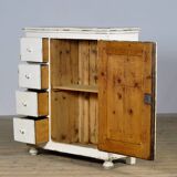 Solid pine chest of drawers with 4 drawers, 1910s