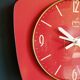 Formica vintage silent wall clock "Japy Electric Raspberry"
