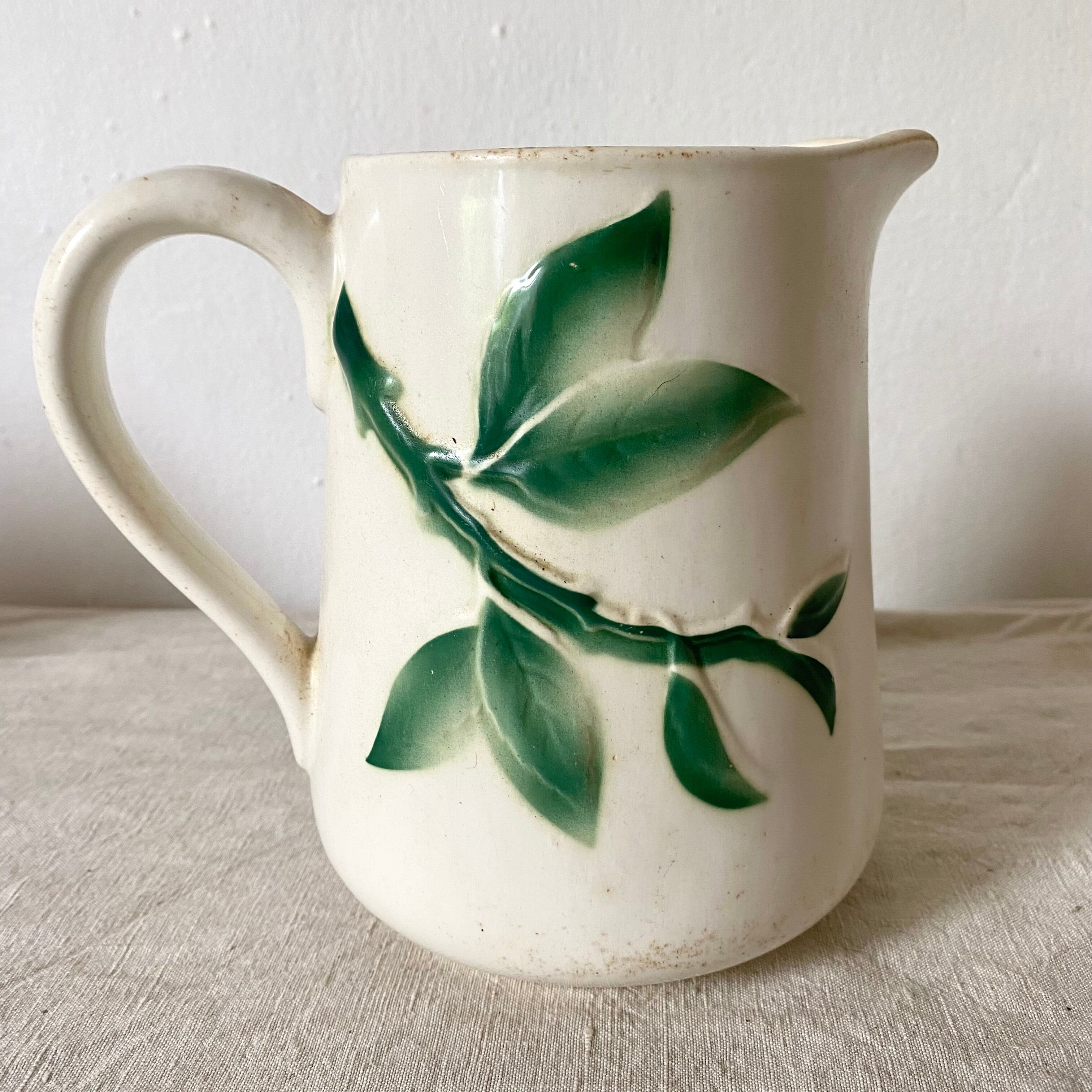 Antique pitcher in Digoin Cherry slip