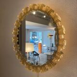 Miroir lumineux en résine, Egon Hillebrand, 1970