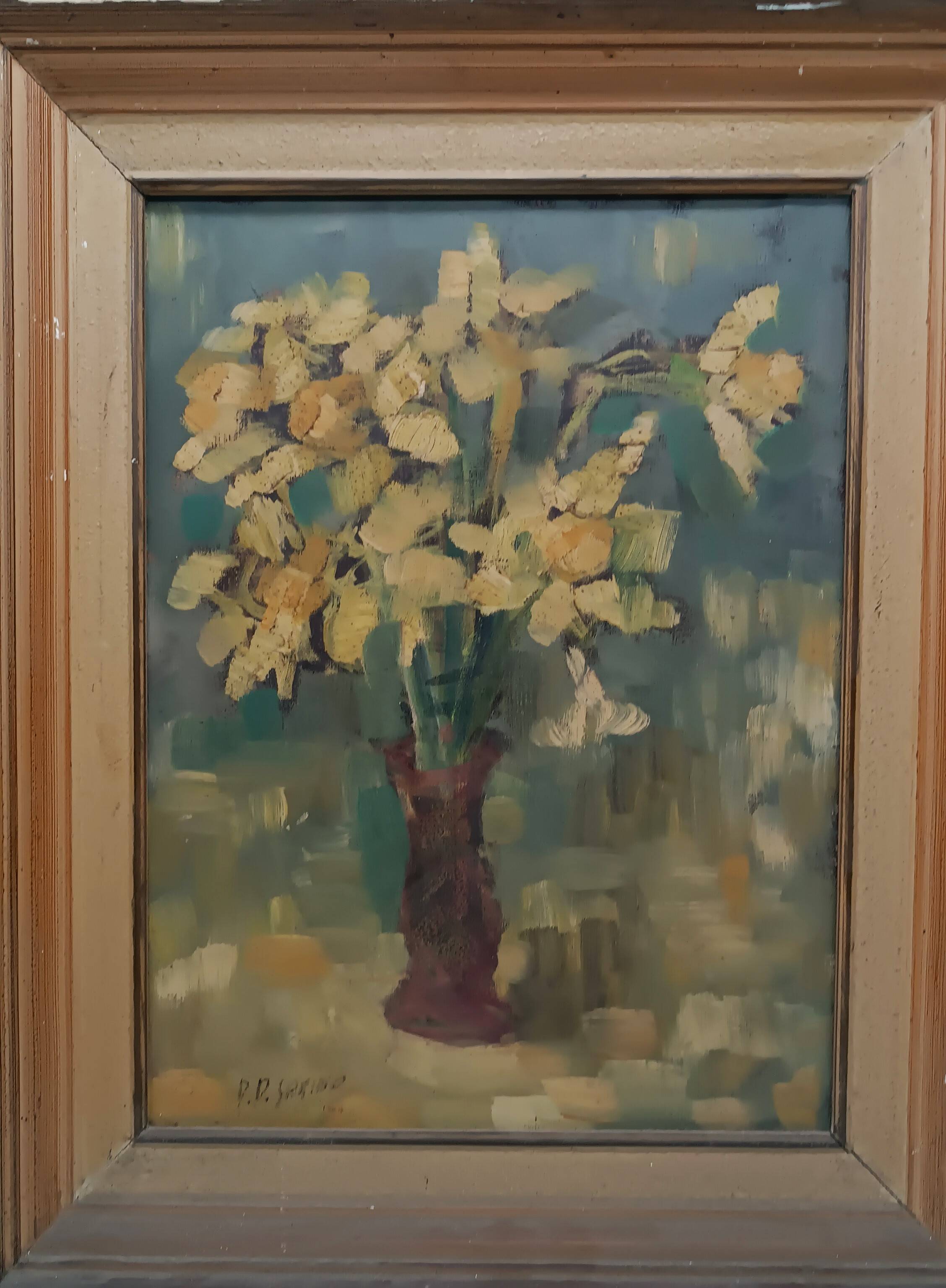 Still life painting Sarino Papalia (1898-1958) dated 1954