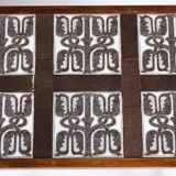 Nest of Tables in Rosewood with Tiles, Denmark, 1960s, Set of 3
