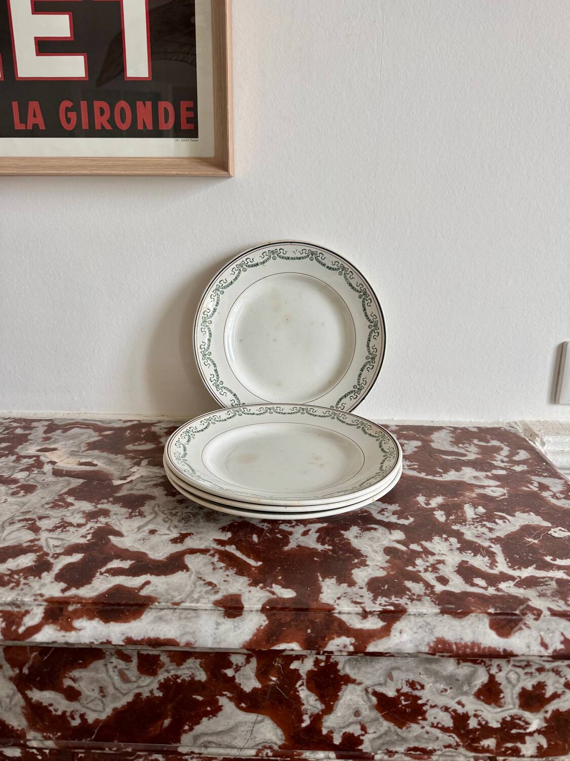 Ironstone plates St Amand