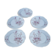 Lot de 5 assiettes à dessert anciennes motifs fleurs