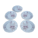 Lot de 5 assiettes à dessert anciennes motifs fleurs