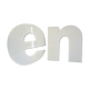 Letters of sign E and N metal lace white vintage