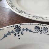 Assiettes anciennes Gien en terre de fer