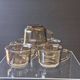 Set of 5 amber black coffee cups from Arcoroc in very good condition.
